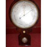 Fagioli & Son, Baldwins Gate, Leather Lane, a 19th century mahogany wheel barometer, the swanneck