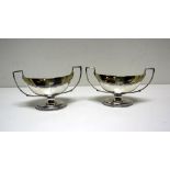 A pair of George III silver pedestal salts, by Peter, Anne & William Bateman, London 1803, of