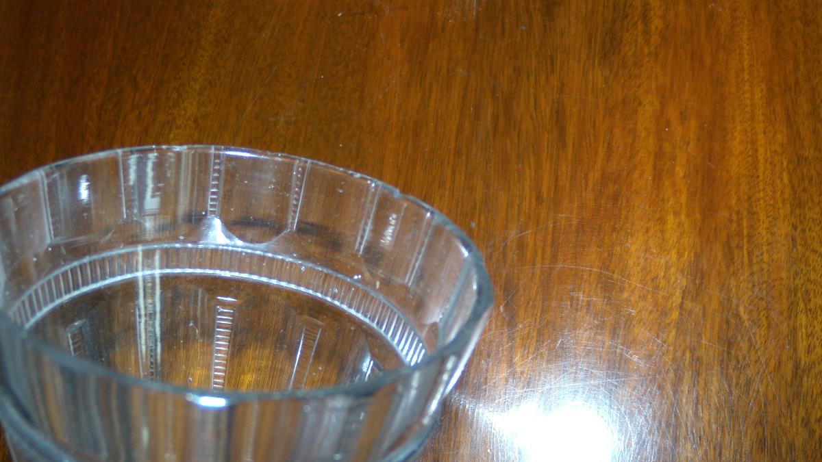 An 18th century soda glass, the conical bowl cut with facets and milled bands, the double knopped - Image 3 of 3