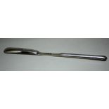 A George III silver marrow scoop, maker ?S, London 1812, the larger tapered bowl engraved with a