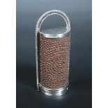 A George III silver nutmeg grater, by Thomas & James Phipps II, London 1819, of demi-lune section,