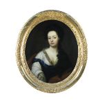 English School  (circa 1700) Portrait of a lady, head and shoulders, in a white lace dress and