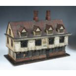 The Ancient House, Ipswich, a doll's house, the red tiled roof with gabled windows, the white