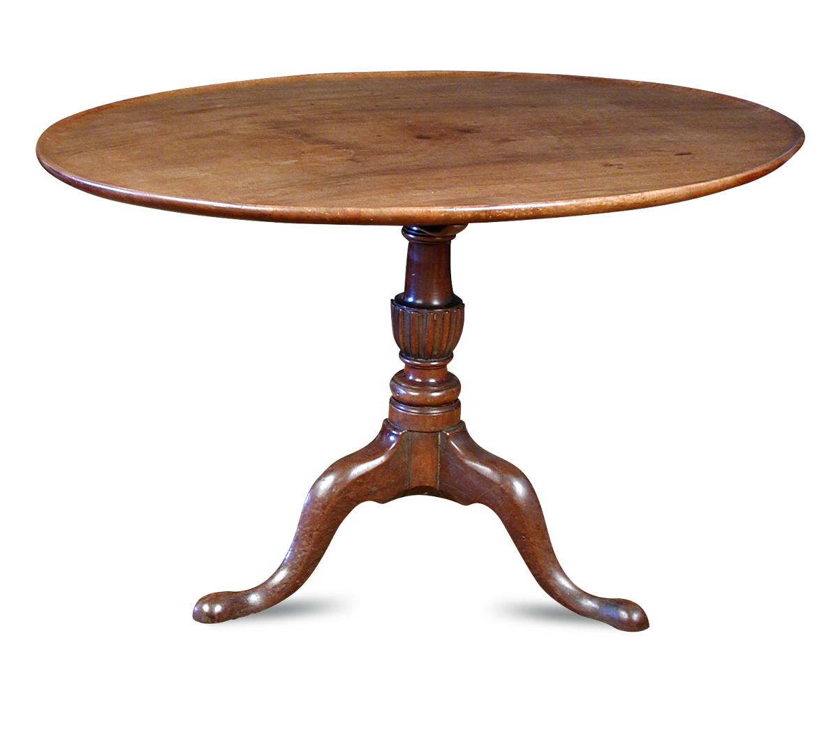 An early George III mahogany oval tray top breakfast table, on a tripod base 74 x 119 x 93cm (29 x - Image 2 of 7