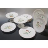 A floral decorated dinner service