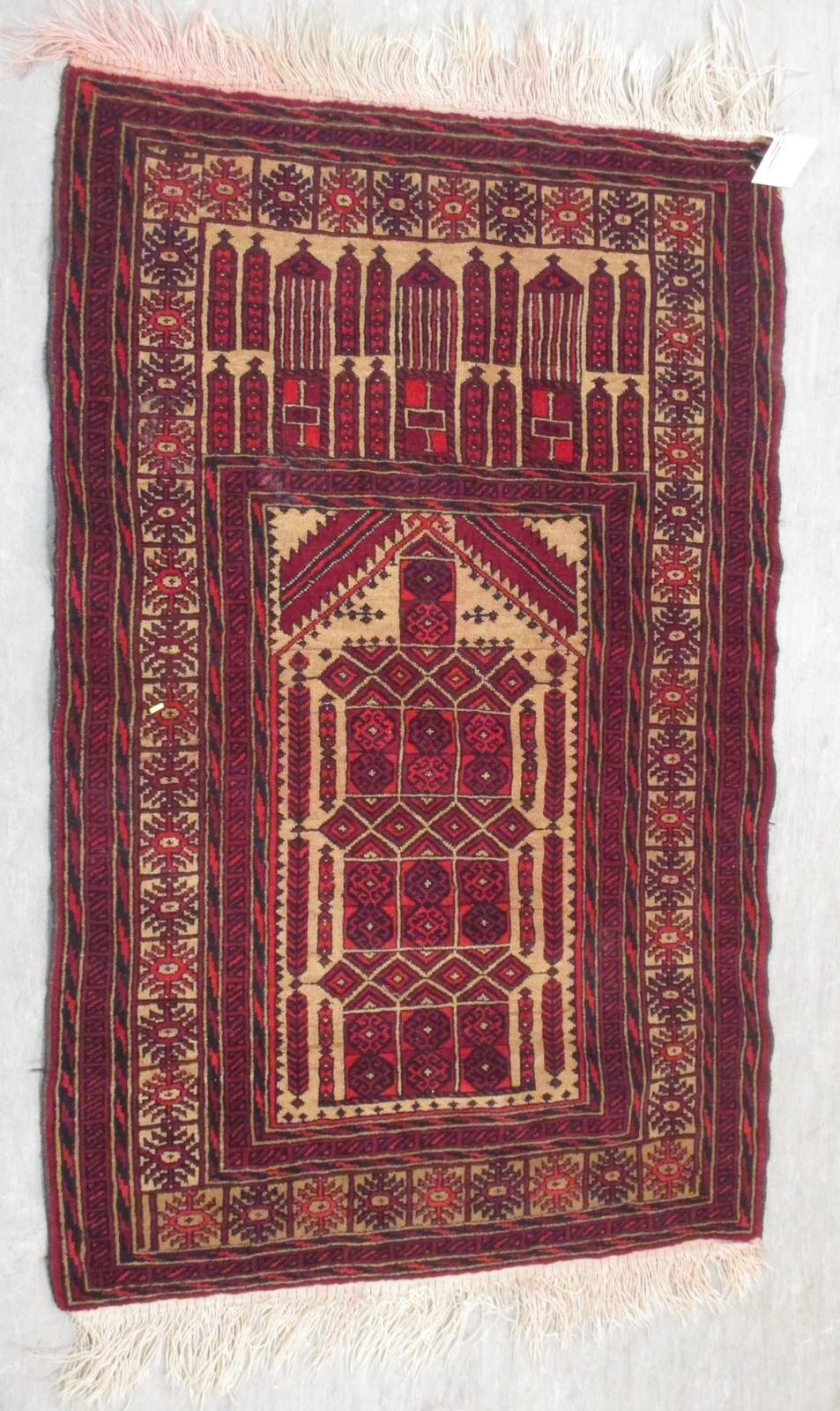 A Tekke rug on a red ground 132 x 80cm, together with a prayer rug (2) - Bild 2 aus 2