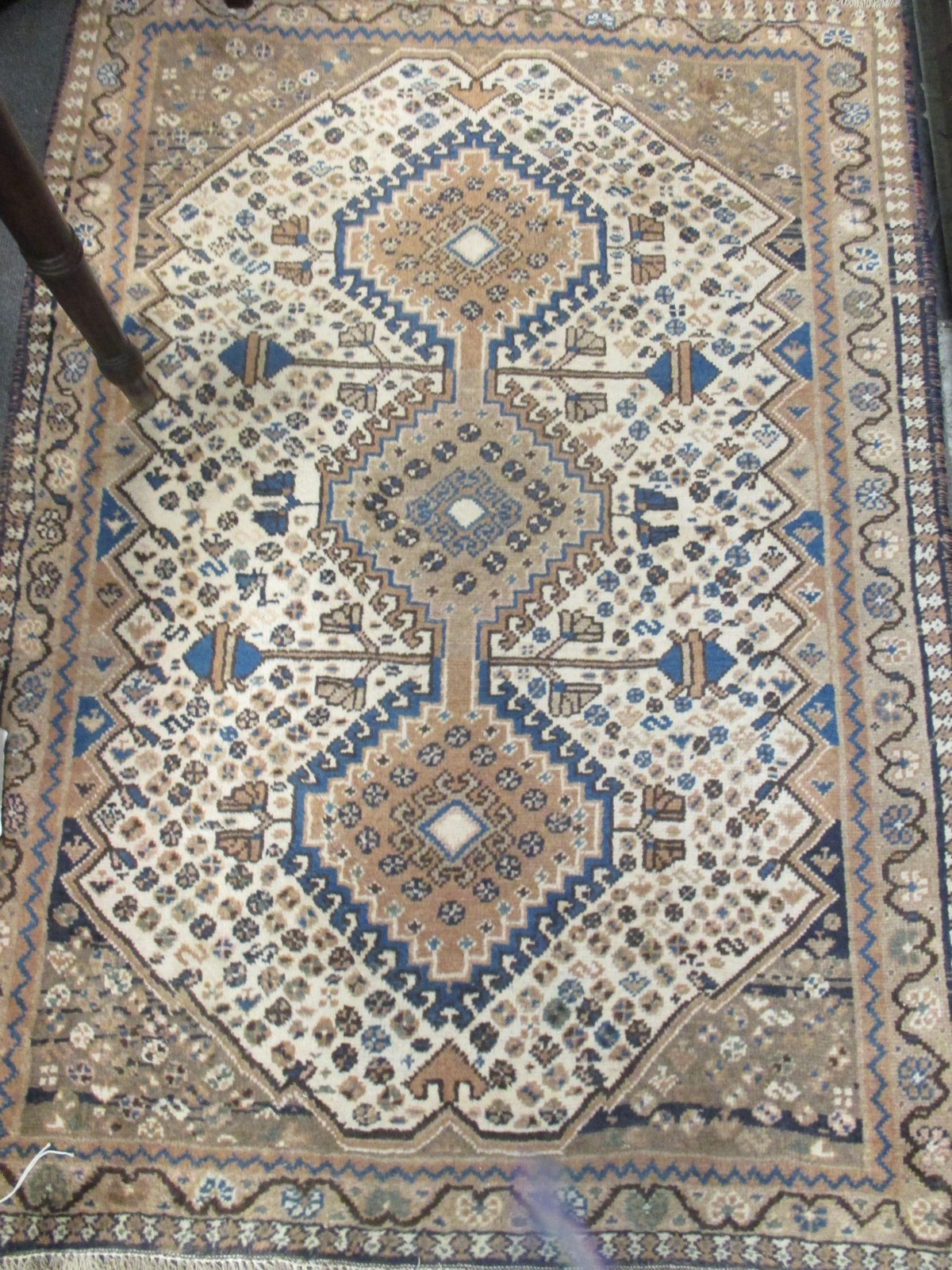 A Turkish rug on a coffee ground, 145 x 103cm - Bild 2 aus 2