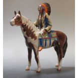 A Beswick model of a mounted native American