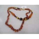 Two amber bead neckalces, gross weight approx. 40.4g