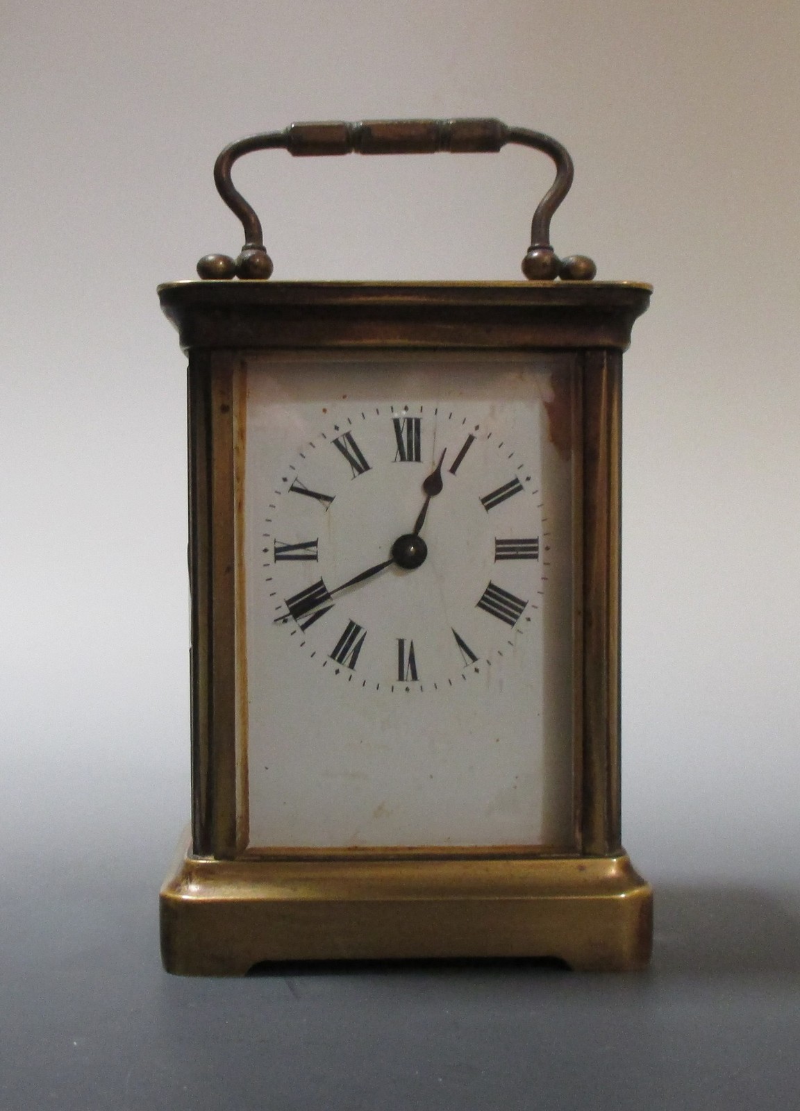 A brass carriage timepiece