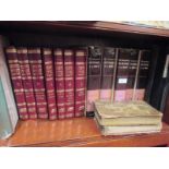 A collection of Judaica books, some in Hebrew