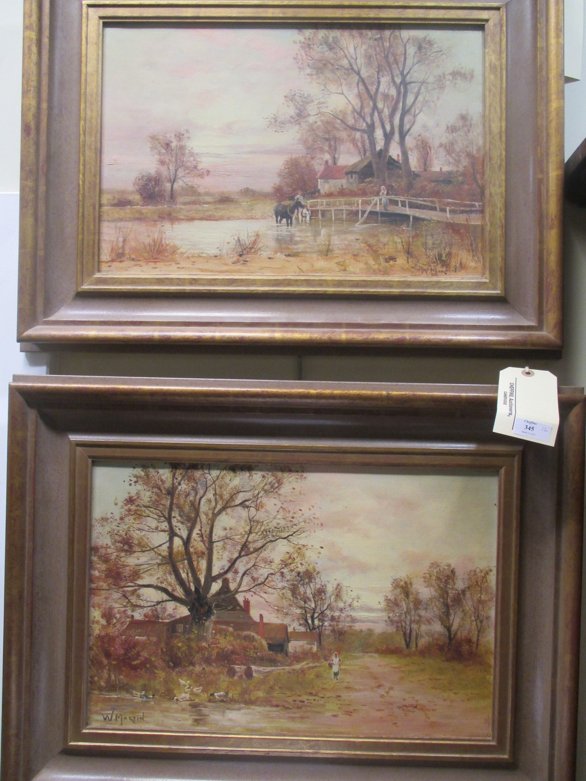 W. Martin, (20th century), pair of landscapes in Autumn, oil on canvas, signed W.Martin, 29 x - Bild 2 aus 2