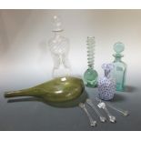 A collection of various glassware, to include decanters (9)