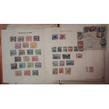A mixed world stamp collection, in a box containing an assortment of albums, packets, and others