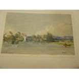 A Victorian watercolour album, with mainly Henley and Thames scenes by an amateur hand, 16 mounted