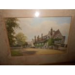 J.Allan (19th century English School), A group of watercolours of schools and colleges,  including