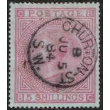 5s rose, pl. 4, Wmk Anchor, with crisp CDS. SG 135, Cat £4200