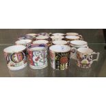 A collection of 16 Derby and other Imari palette coffee cans (16)  From the collection of the late