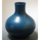 A Pilkington Lancastrian mottled blue glazed vase