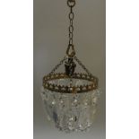 A mid 20th century glass ceiling light