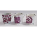 Fifteen puce and purple lustre decorated 19th century coffee cans (15)  From the collection of the