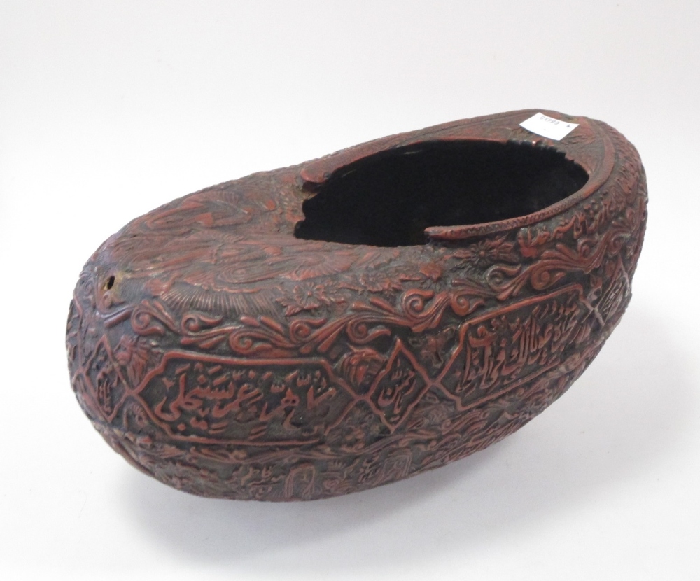 A red lacquer Kahskul/gourd