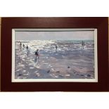 § Caroline Ponsonby (British, 20th Century) Sunlight on the beach, Old Hunstanton, Norfolk signed