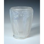 René Lalique, a Danaides pattern opalescent glass vase, decorated with a series of nude female water