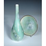 Paul Prochowsky for Royal Copenhagen, a crystalline glaze vase, the slender bottle form with