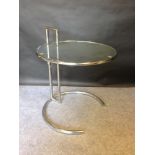 Eileen Gray (1878-1976), a contemporary model E1027 adjustable side table, originally designed in