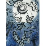 § Marc Chagall (Russian/French, 1887-1985) Creation lithograph 35 x 25cm (14 x 10in)  Glass is dirty