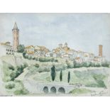 Graham Barry Clilverd (British, b.1883) Leonessa, Italy signed lower right "Graham Clilverd" and