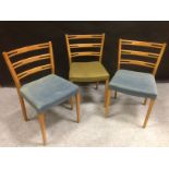 Three Festival of Britain Regatta Restaurant chairs designed by Alexander Gibson, each with