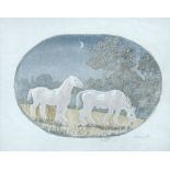 § Gwen Raverat (British, 1885-1957) Two Horses in Moonlight signed lower right "G Raverat" a hand-