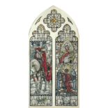 Veronica Whall (British, 1887-1967 or 1970), four designs for stained glass windows, including a