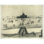 § Laurence Stephen Lowry (British, 1887-1976) Castle by the Sea signed lower right in pencil "L S