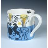 Eric Ravilious for Wedgwood, a George VI commemorative mug, designed 1937 to celebrate the