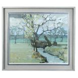 § Anthony Atkinson (British, b. 1929) Spring landscape at Boxted signed lower right "Atkinson" oil