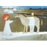 § Mary Fedden, OBE, RA (British, 1915-2012) The Red Parasol signed lower left "Fedden 1984" oil on