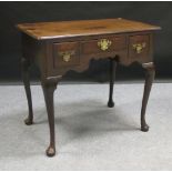 A George III mahogany fruitwood lowboy, 70cm high x 81cm wide