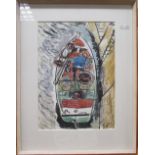 J Gray (British, 20th Century), Unloading the catch, signed lower right "Gray '46", watercolour,