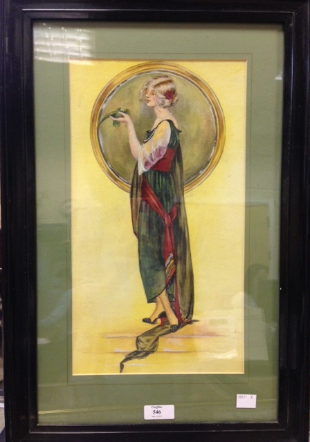 An Art Nouveau watercolour