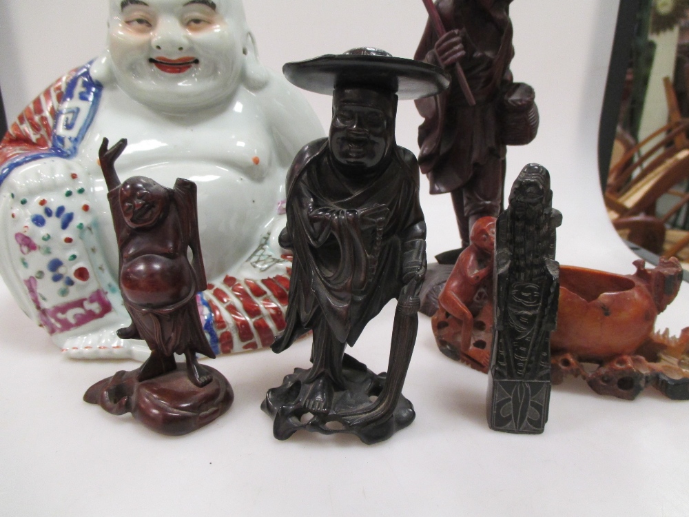 A group of Oriental figures, including Buddha - Image 2 of 2