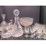 A large quantity of cut glass etc