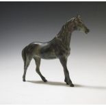 A bronze model of a horse, 20cm tall