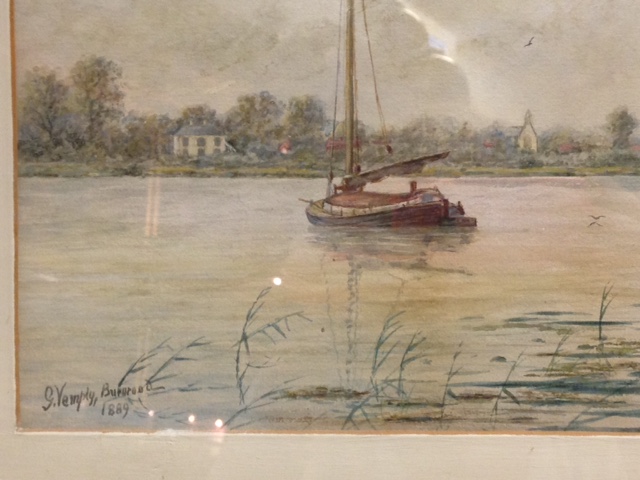 George Vemply-Burwood (British, 1944-1917), two watercolours of the Norfolk broads, both signed - Image 4 of 4