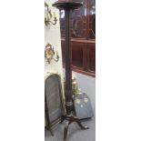 A 19th century mahogany torchere / coat stand, 158cm high