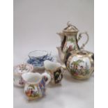 A Meissen cup and saucer and other continental porcelain