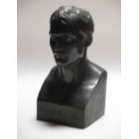 A bronzed bust of Napoleon, indistinctly signed to lower left corner, 17cm high