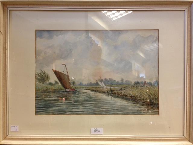 George Vemply-Burwood (British, 1944-1917), two watercolours of the Norfolk broads, both signed